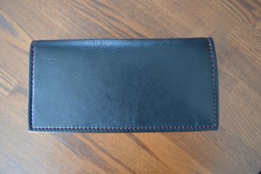 スリムロングウォレット(ブラック×マルボロレッド)2