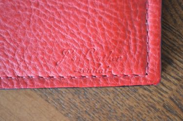 スリムロングウォレット(ブラック×マルボロレッド)5