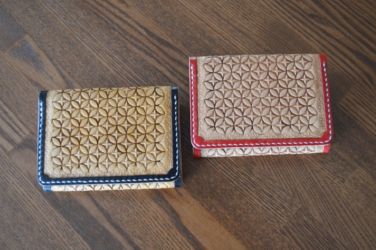 名刺入れスタンピング染めアンティーク2