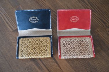 名刺入れスタンピング染めアンティーク3