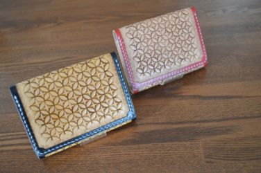 名刺入れスタンピング染めアンティーク1